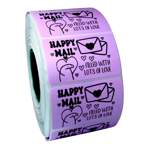 Happy Mail Stickers thank you stickers shipping supplies 8 COLORS TO CHOOSE FROM - Picture 6 of 8